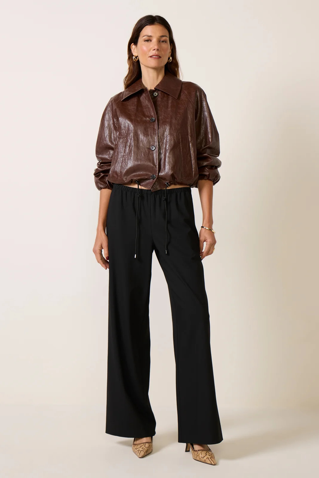 GOOD AMERICAN Women's The Pull On Trouser Pants, Size XS, Black | Evereve