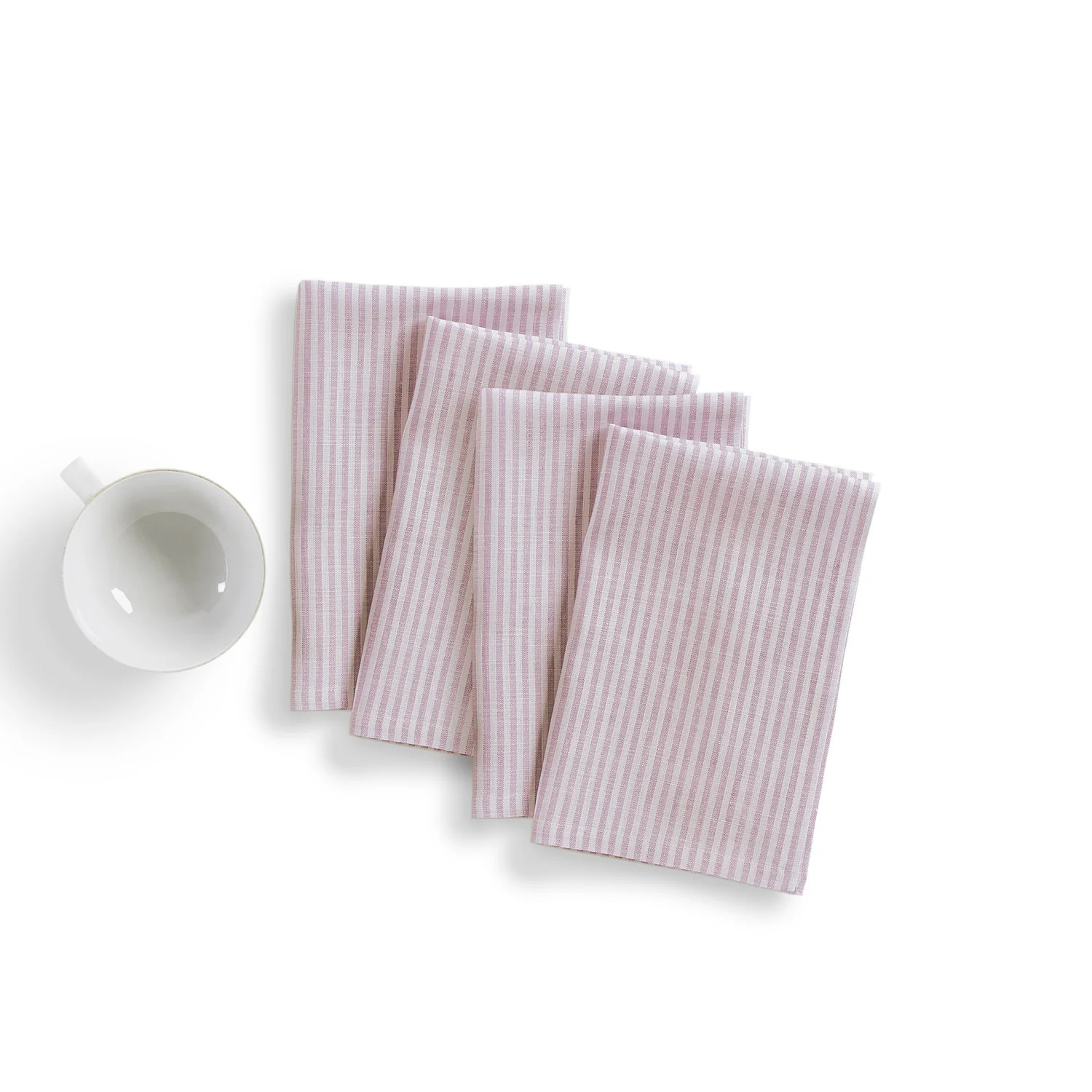 Narrow Stripe Linen Napkins, Set of 4 | Solino Home