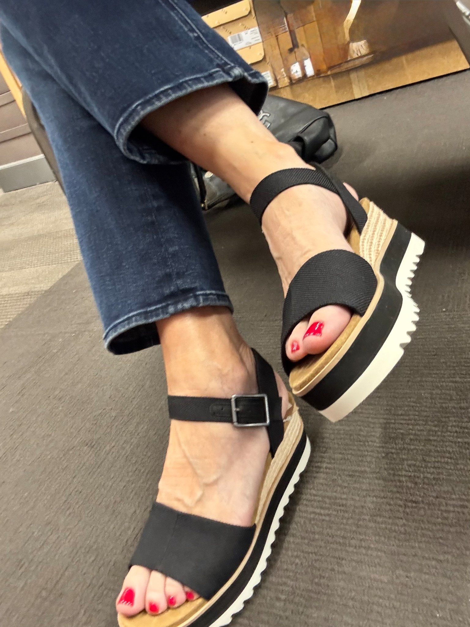 Black & Tan canvas wedge sandals 🖤

#LTKSeasonal #LTKdayinmylife #LTKootd