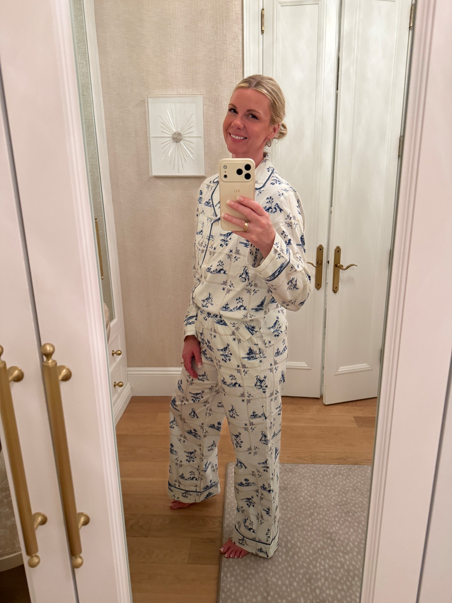 Cutest delft pjs! Wearing a small.

#LTKOver40 #LTKmomlife