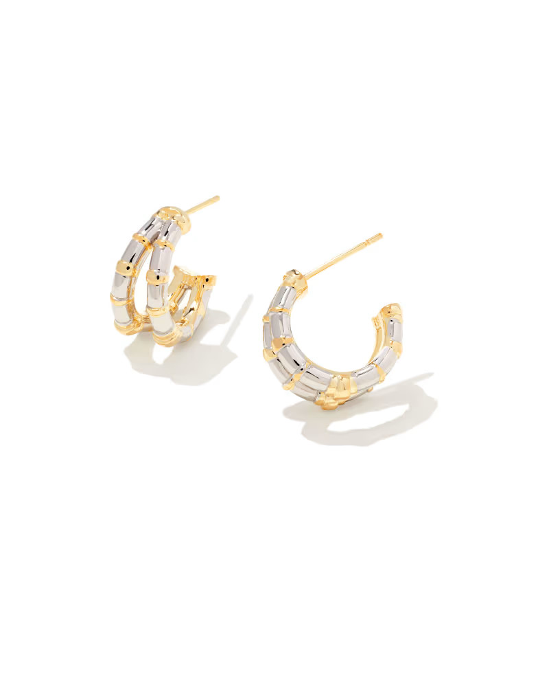 Essie Huggie Earrings in Mixed Metal | Kendra Scott