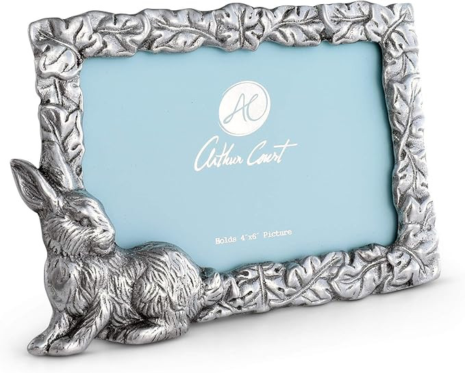 Amazon.com - Arthur Court Designs Aluminum 4x6 Bunny Photo/Picture Frame Heavy Quality | Amazon (US)