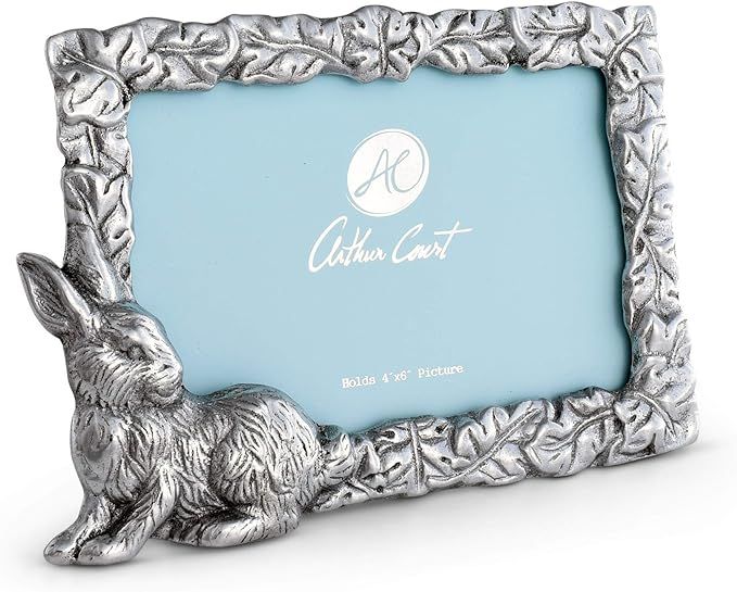 Amazon.com - Arthur Court Designs Aluminum 4x6 Bunny Photo/Picture Frame Heavy Quality | Amazon (US)
