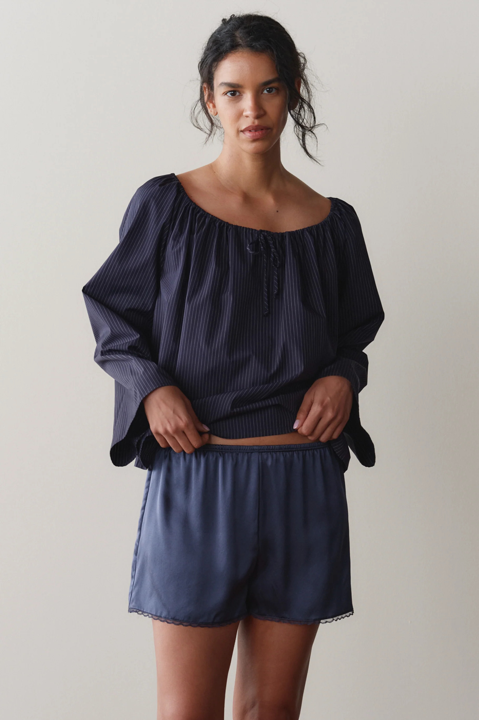 Shitake Silk Lace Tap Short \u2013 DONNI. | Silk Charmeuse | DONNI.