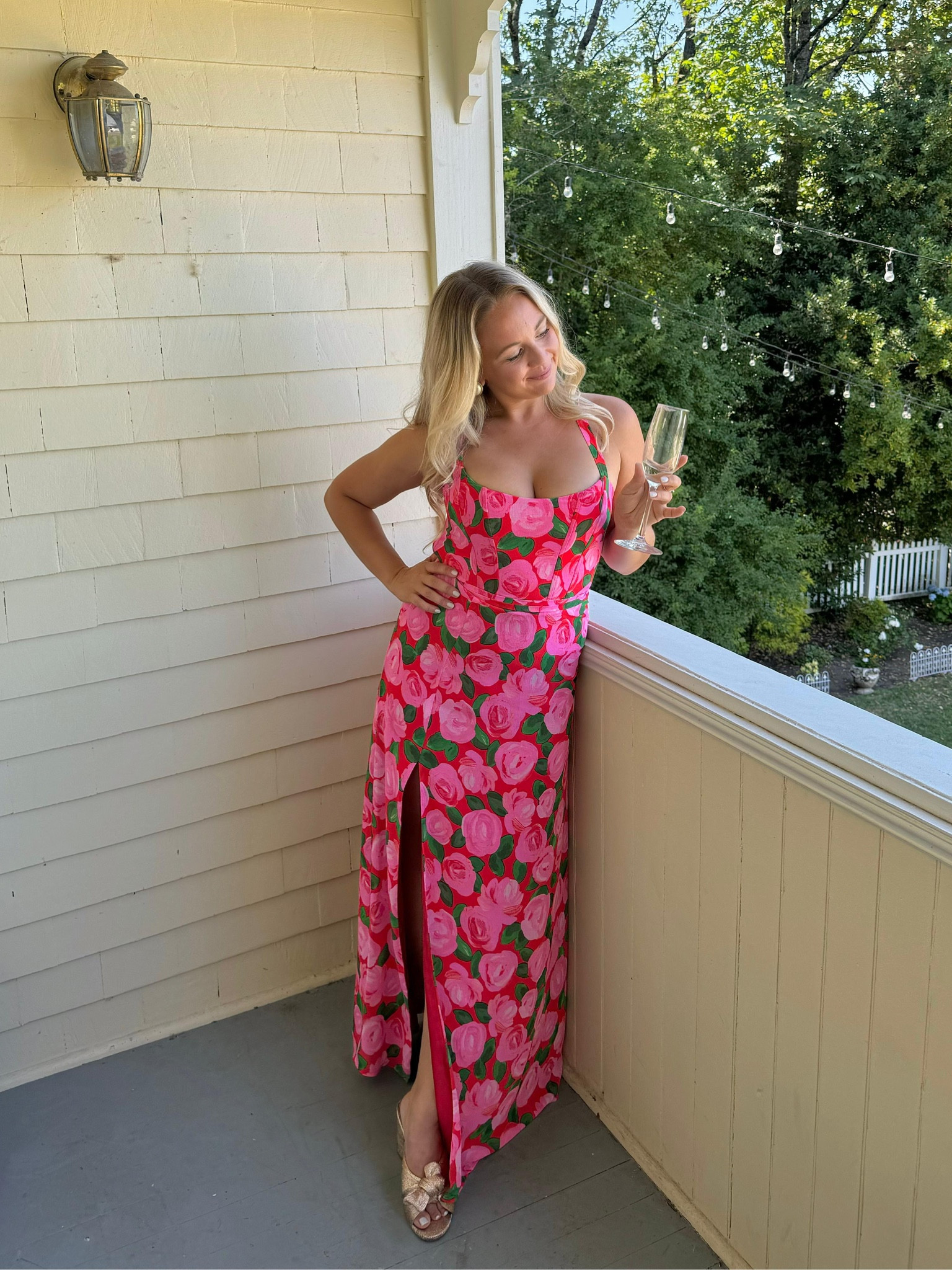 Wedding Guest Dress & look! ✨🤍 Obsessed with this floral dress, it was such a hit. 🎉 Perfect for a summer wedding. Fits TTS! Wearing an XS which is a size down for me, unfortunately small was sold out when I bought. It was a litttttle tight but still workable! 

The heels are on sale right now, super affordable! 🎀

For my hair look, I used the Dyson airwrap. 

#LTKWedding #LTKBeauty #LTKFindsUnder100