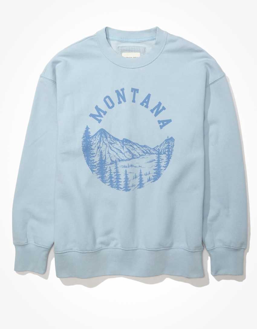 AE Super Soft Montana Graphic Sweatshirt | American Eagle Outfitters (US & CA)
