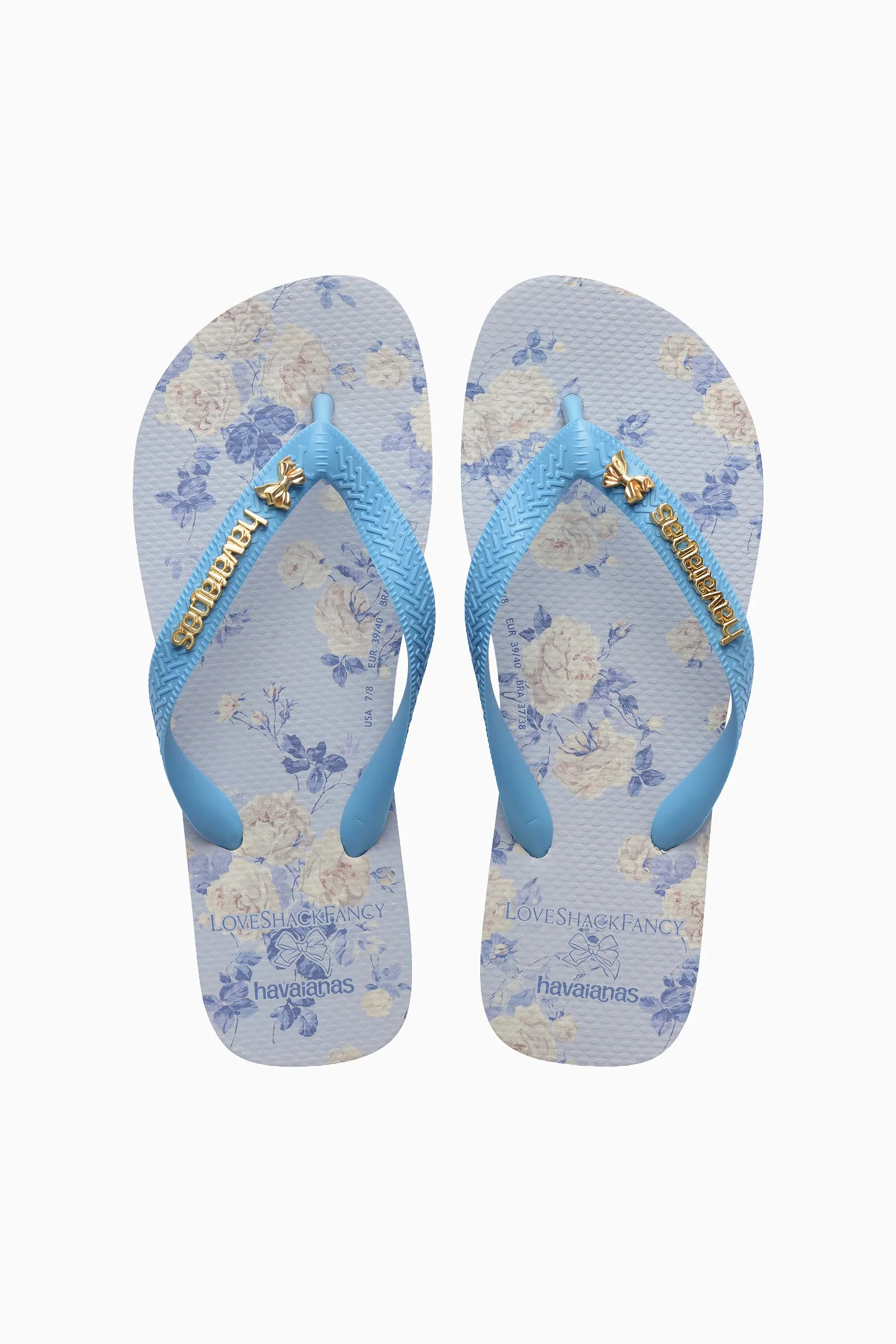 LoveShackFancy x havaianas Women's Whisper Blue Top Flip Flops | LoveShackFancy