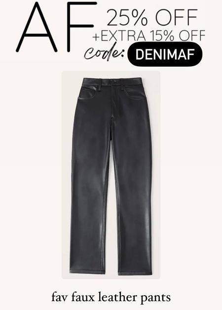 These faux leather pants are a staple in our closets! 

#LTKSale #LTKstyletip #LTKsalealert