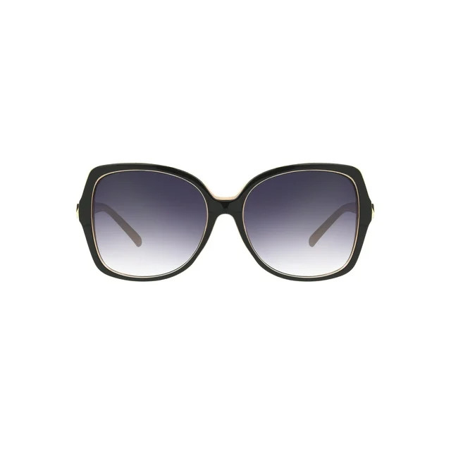 Foster Grant Women's Oversized Fashion Sunglasses Black - Walmart.com | Walmart (US)