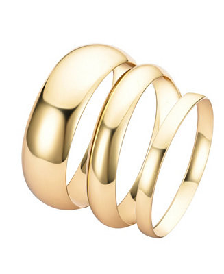 Gold 3-Bangle Set | Macy's