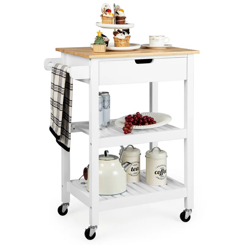 Analisse Solid Wood Kitchen Cart | Wayfair North America