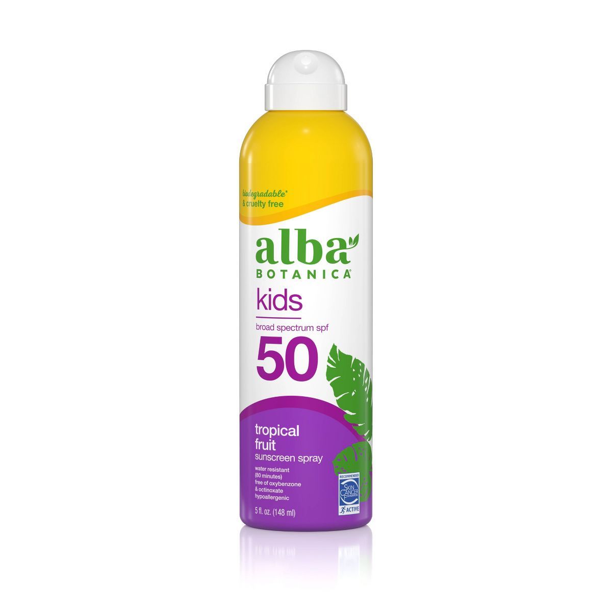 Alba Botanica Kids' Tropical Fruit Sunscreen Spray - SPF 50 - 5oz | Target