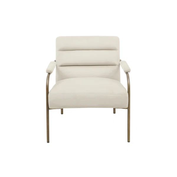 Lampert Upholstered Open Arm Metal Leg Accent Chair | Wayfair North America