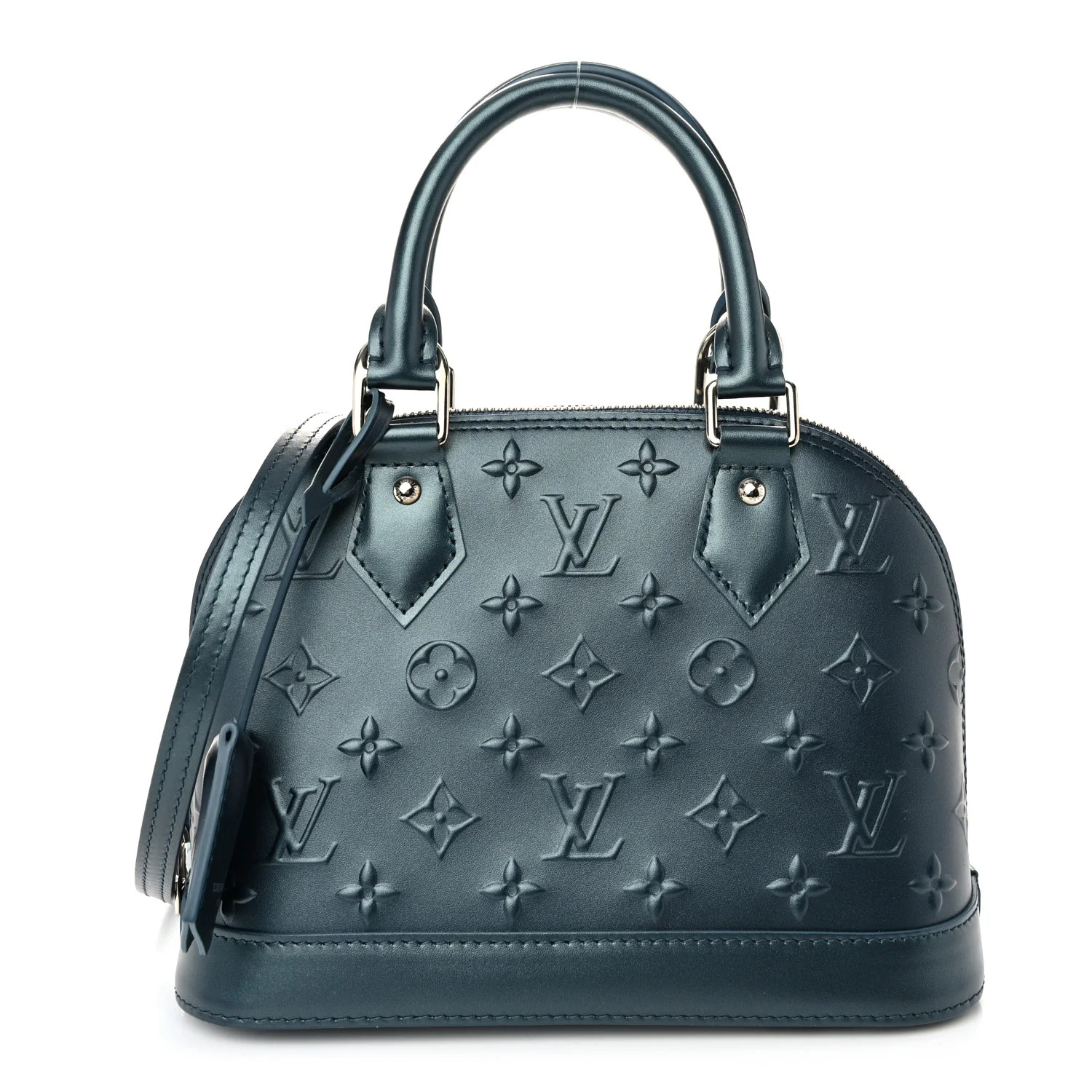 LOUIS VUITTON Metallic Calfskin Debossed Monogram Alma BB Steel Blue | FASHIONPHILE | FASHIONPHILE (US)