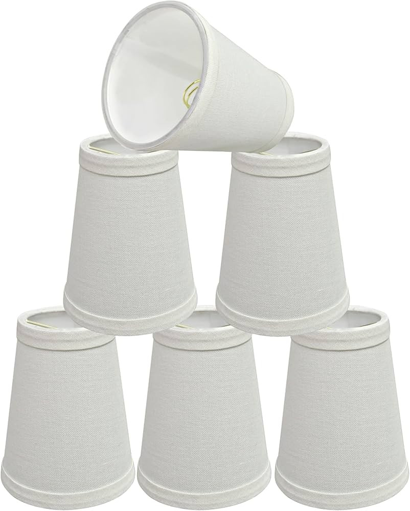 Aspen Creative 32652-6 Small Hardback Empire Shape Chandelier Clip-On Lamp Shade Set (6 Pack), Tr... | Amazon (US)