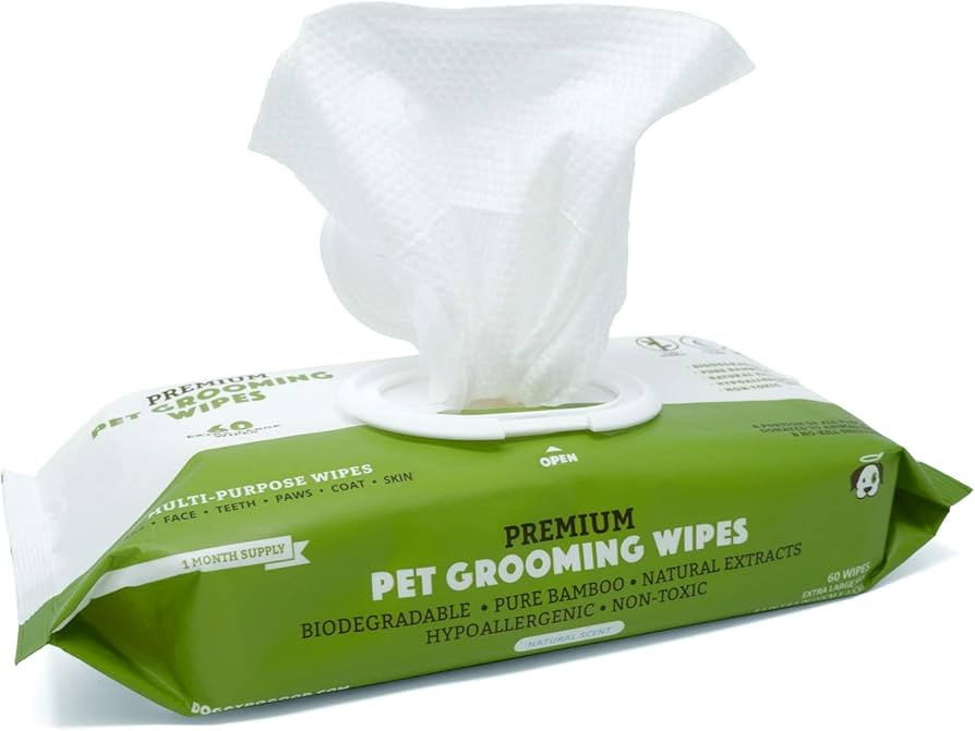 Dog Wipes | Grooming Pet Wipes for Dogs (Cat Wipes), Eye, Ear & Paw Puppy Wipes, Deodorizing, Hyp... | Amazon (US)
