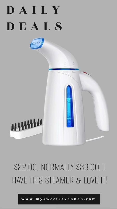 The steamer that will quickly get the wrinkles out of your clothing, drapes, curtains, bedding, and more! Amazon daily deal/sale! 

#LTKsalealert #LTKfindsunder50 #LTKhome