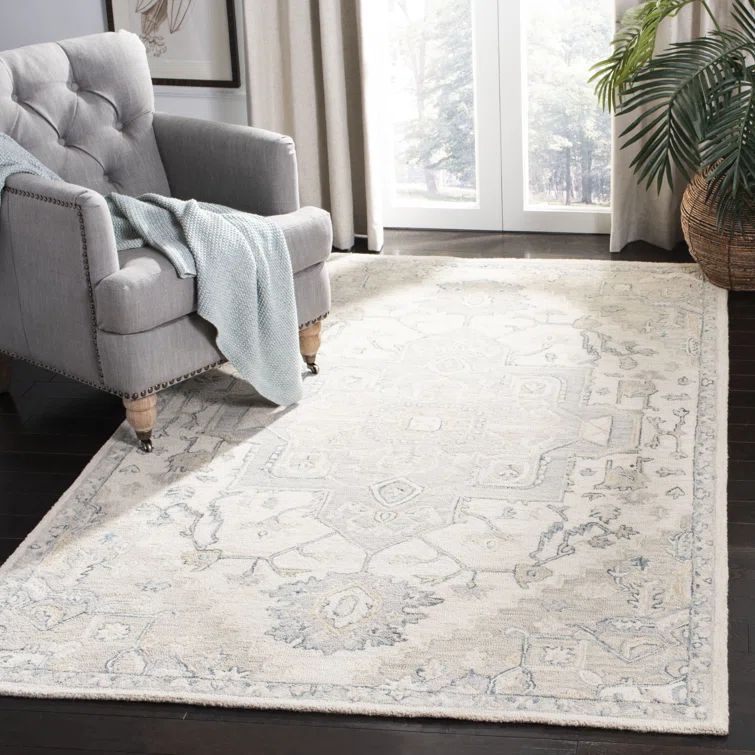 Barden Oriental Handmade Flatweave Wool Ivory/Beige Area Rug | Wayfair North America