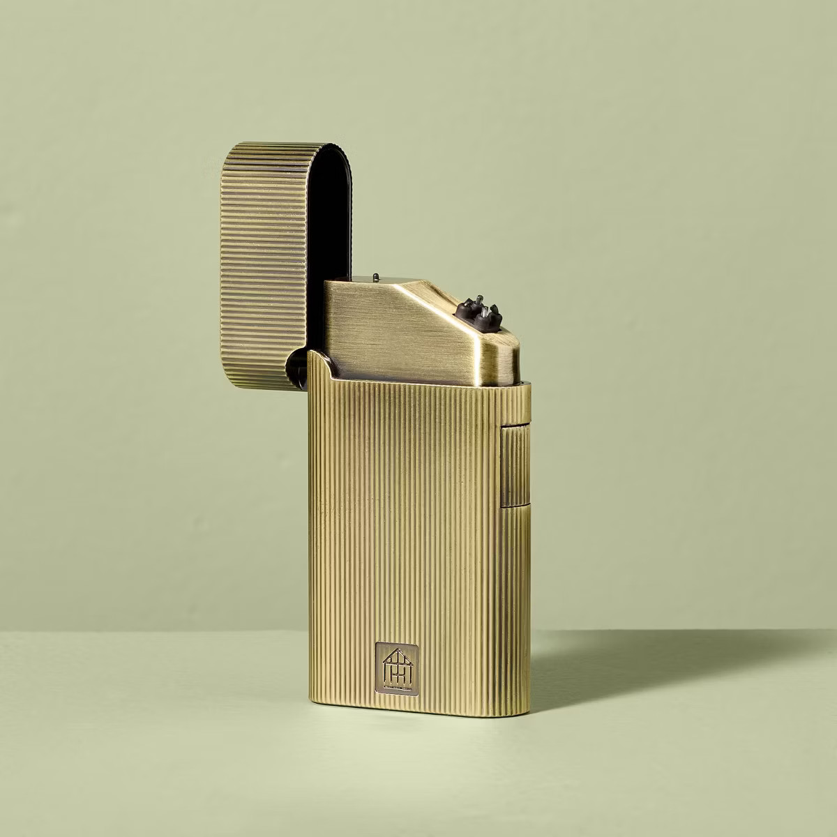 Ribbed Brass Battery Rechargeable Thumb Lighter - Hearth & Hand™ with Magnolia | Target