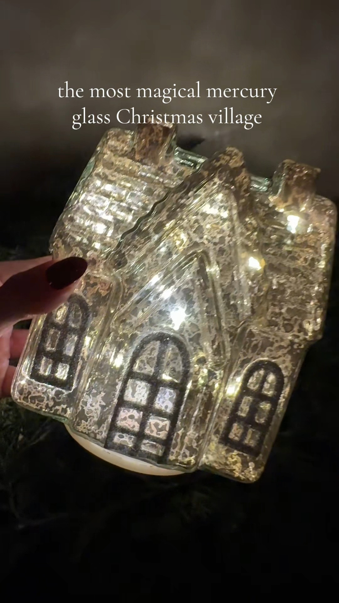 Magical Mercury glass Christmas village 

#LTKHoliday #LTKSeasonal #LTKFindsUnder100