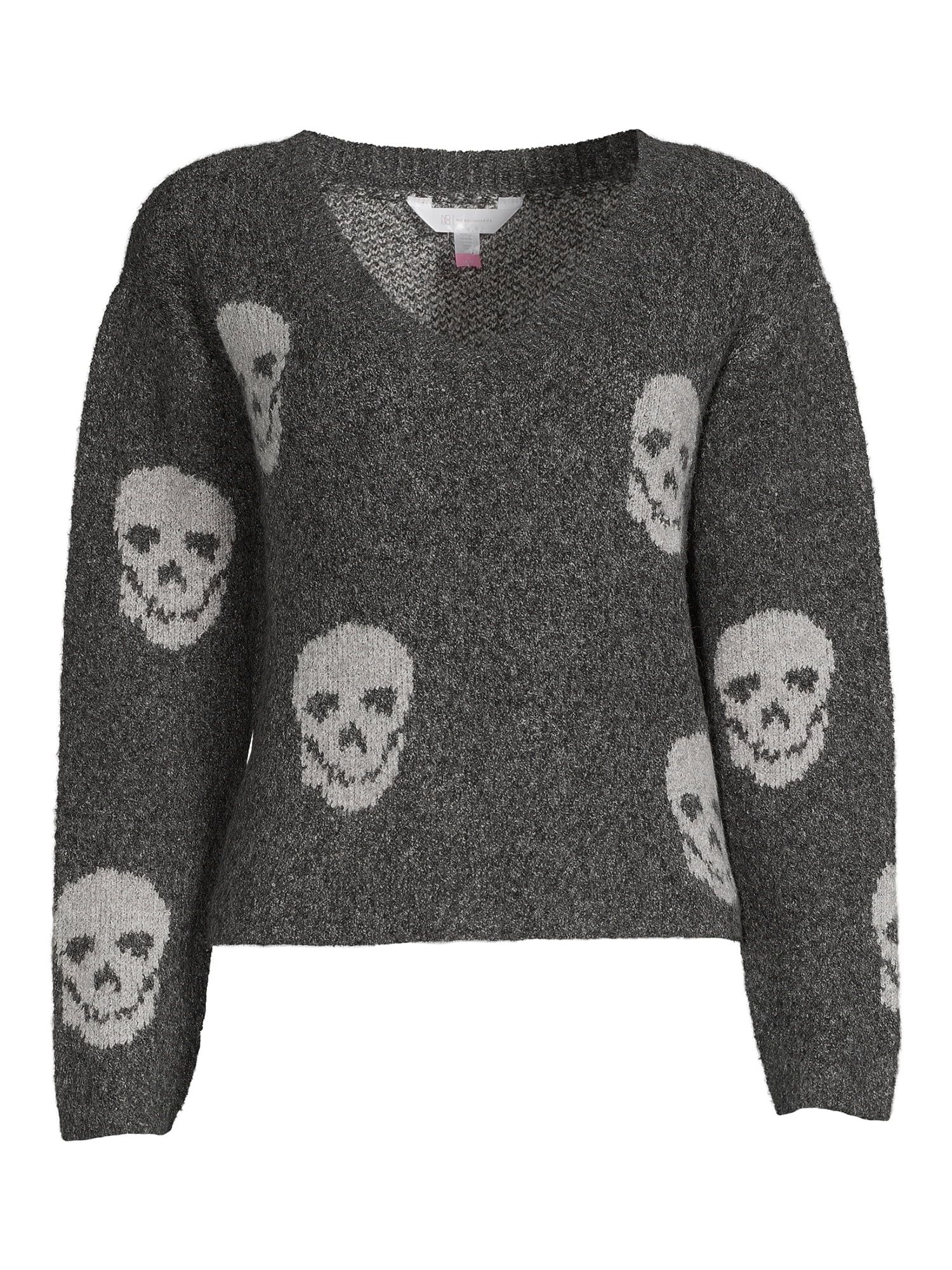 No Boundaries Juniors' Pullover Print Sweater - Walmart.com | Walmart (US)