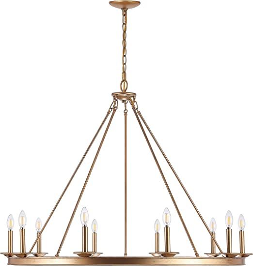 Safavieh CHA4017B Telta Gold 10-Light (LED Bulbs Included) Chandelier | Amazon (US)