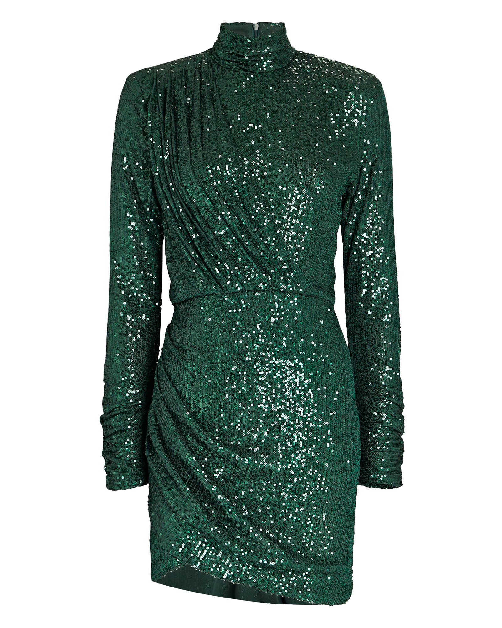 Jane Sequined Knit Turtleneck Mini Dress | INTERMIX