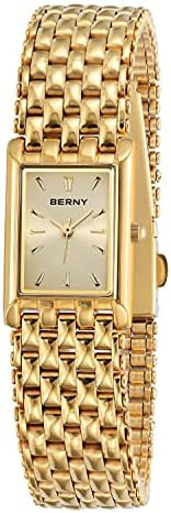 BERNY Gold Watches for Women Updated Ladies Quartz Wrist Watches Stainless Steel Band Womens Smal... | Amazon (US)