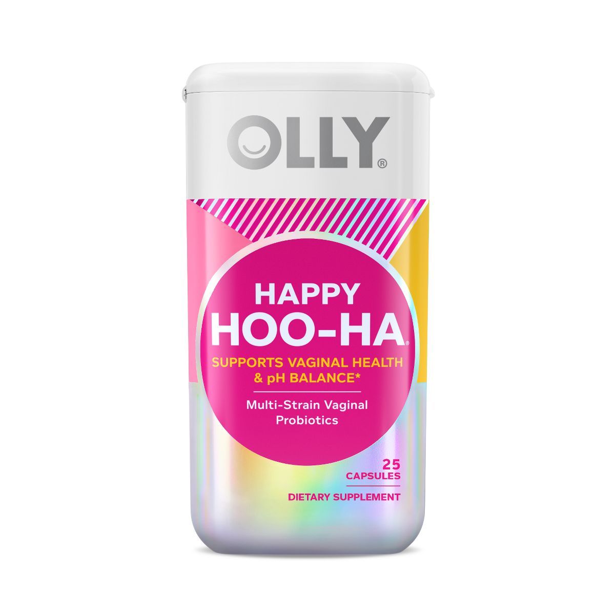 OLLY Happy Hoo-Ha Probiotic Capsules for Women Supports, Vaginal Health and pH Balance - 25ct | Target