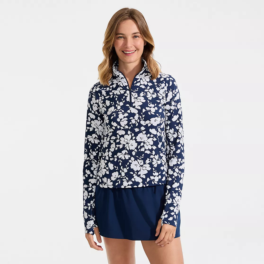 Women's SunShade UPF 50 Quarter Zip Rash Guard | Lands' End (US)
