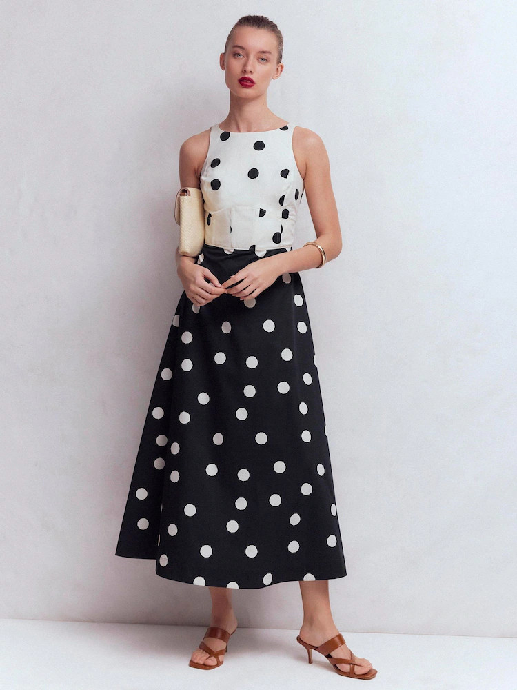 Boden Blue Silvia Boned Bodice Maxi Dress | Next US