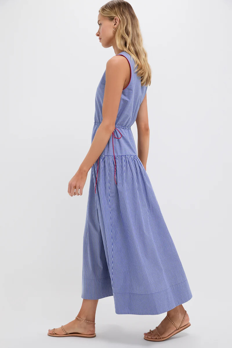 Royal Blue and White Stripe Charlotte Maxi Dress | Tuckernuck (US)