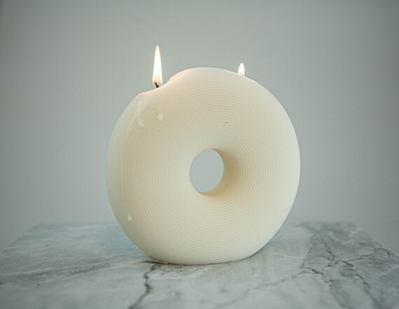 Hollow Candle / Bendy Candle/ O shaped candle / Donut Pillar Candle / Sculptural Candle /Geometri... | Etsy (US)
