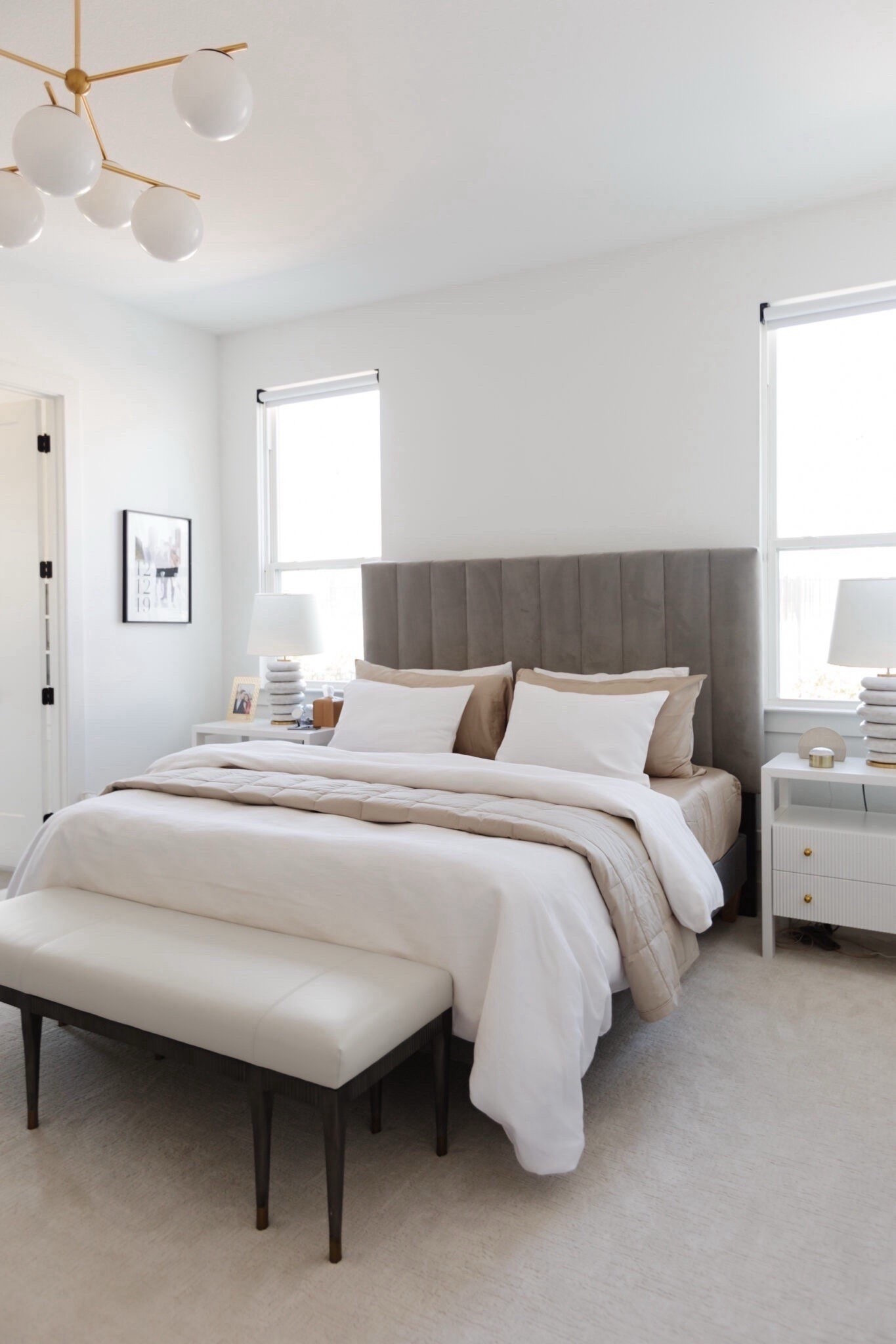 oak sheets that are 100% organic cotton and so so comfy. Quality is unmatched. Also linking our bedroom furniture and decor including headboard, table lamp and similar nightstands  

#LTKHome