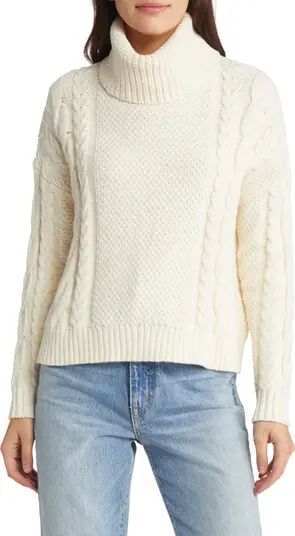 Madewell Crockett Cable Turtleneck Sweater | Nordstrom | Nordstrom