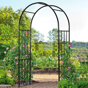 7.2Ft Garden Arch Steel Arbor Wedding Garden Decoration Climbing Plants w/Stakes 7461758961778 | ... | eBay US