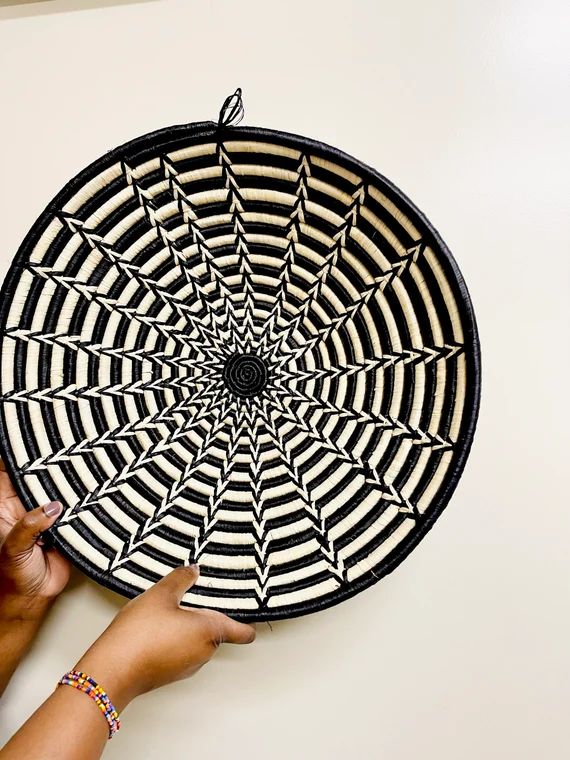 Boho Wall Decordecorative Basket Raffia Basket Handmade | Etsy | Etsy (US)