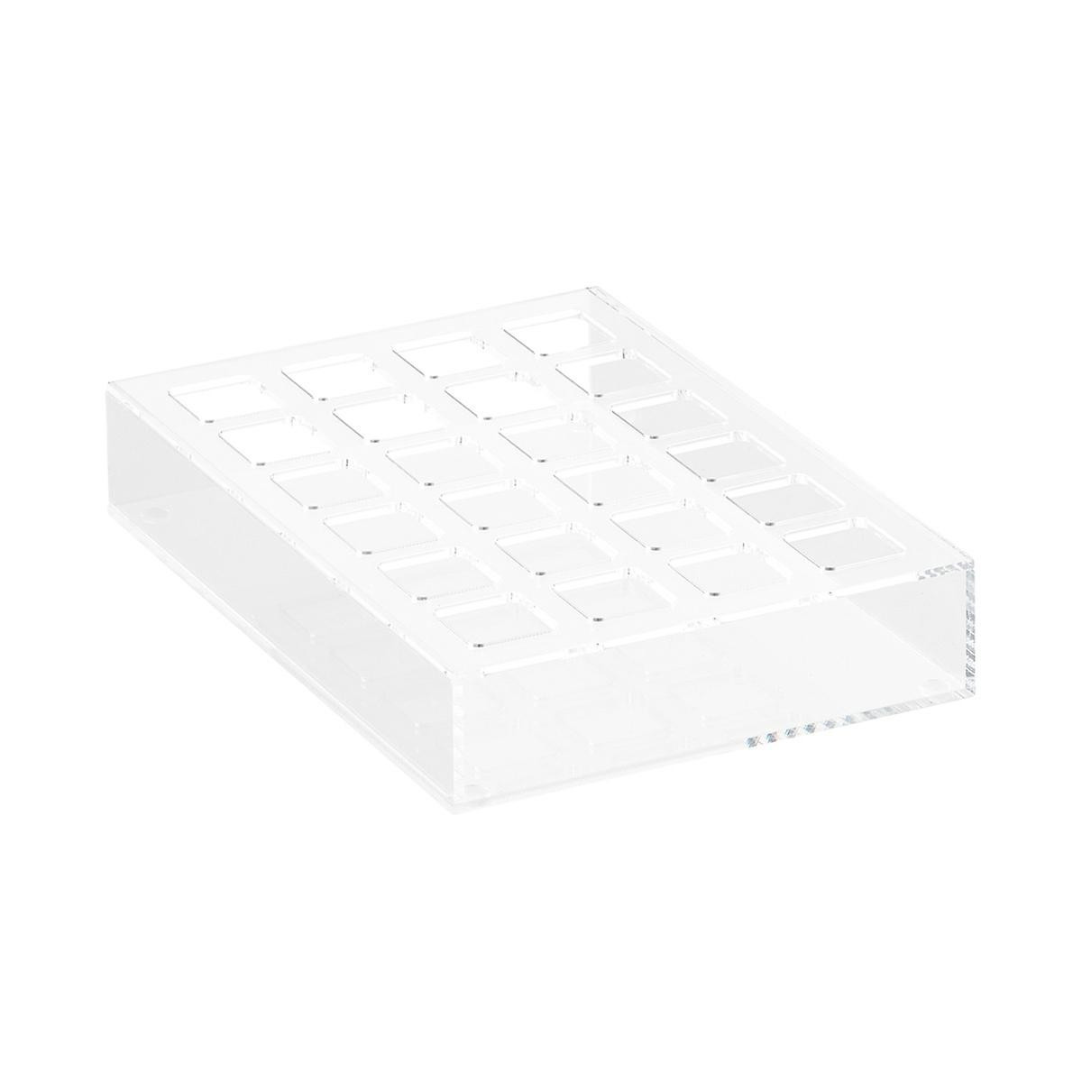 Luxe 24-Section Divided Lipstick Insert Clear | The Container Store