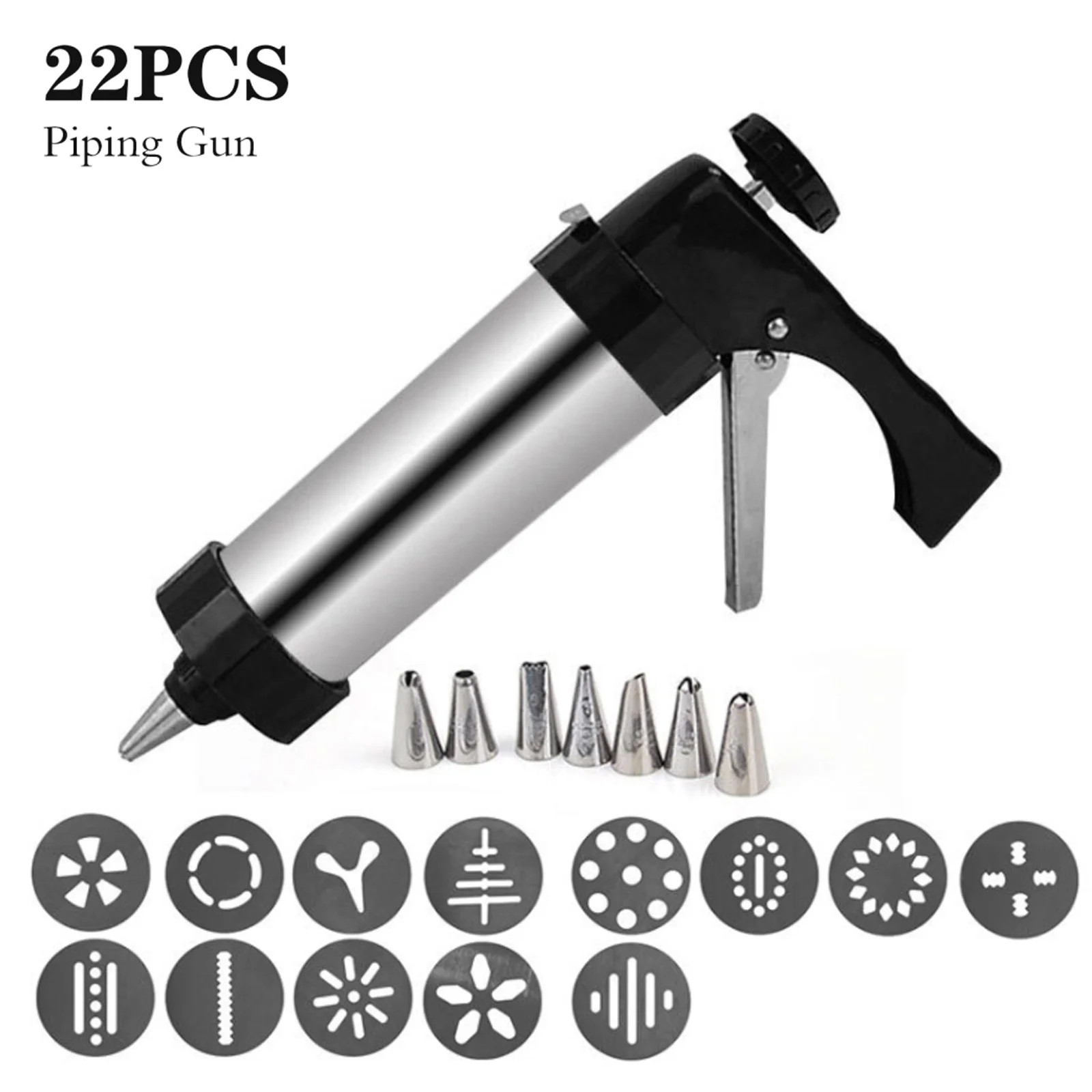 BOOBEAUTY Cookie Press Stainless Steel Mold Maker Baking Kit Biscuit Gun Maker Decorations Machin... | Walmart (US)