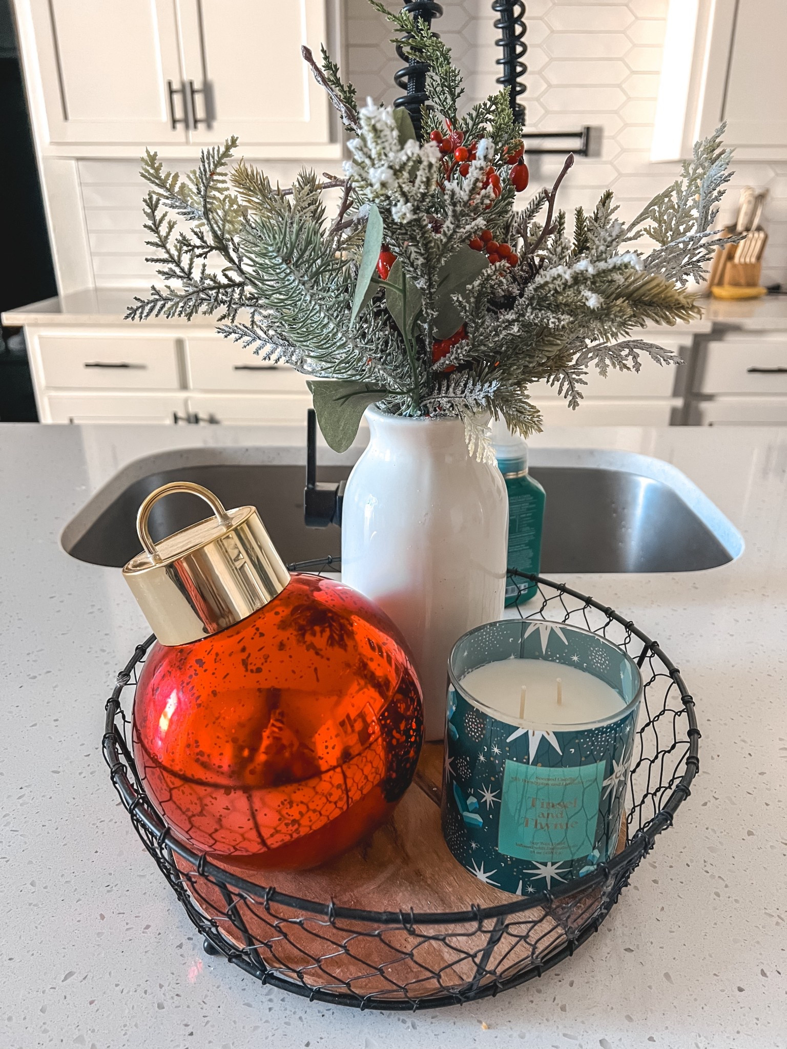 Love my little kitchen Christmas tray 🎄

#LTKSeasonal #LTKHome #LTKHoliday