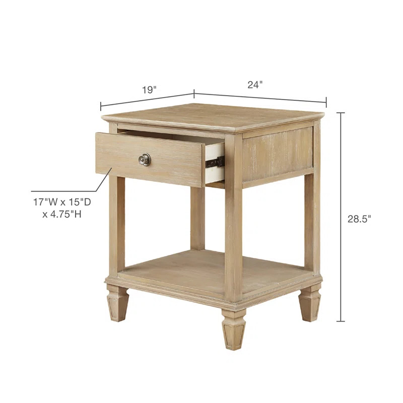Birch Lane™ Garland Bedside 1 Drawer Nightstand & Reviews | Wayfair | Wayfair North America