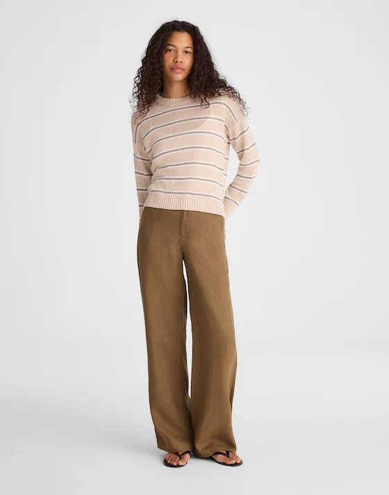 Linen Drop-Shoulder Sweater | Madewell