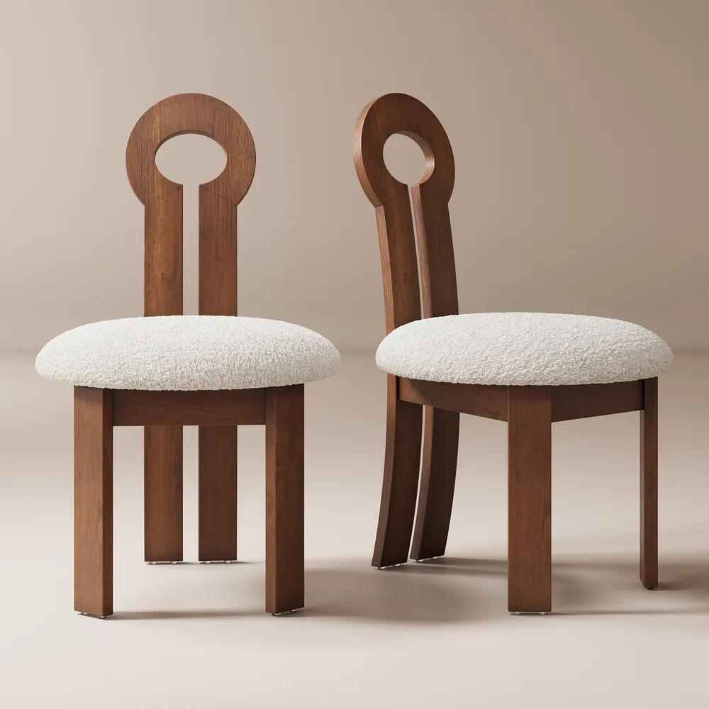 Frida Bouclé Dining Chairs Set | Hernest