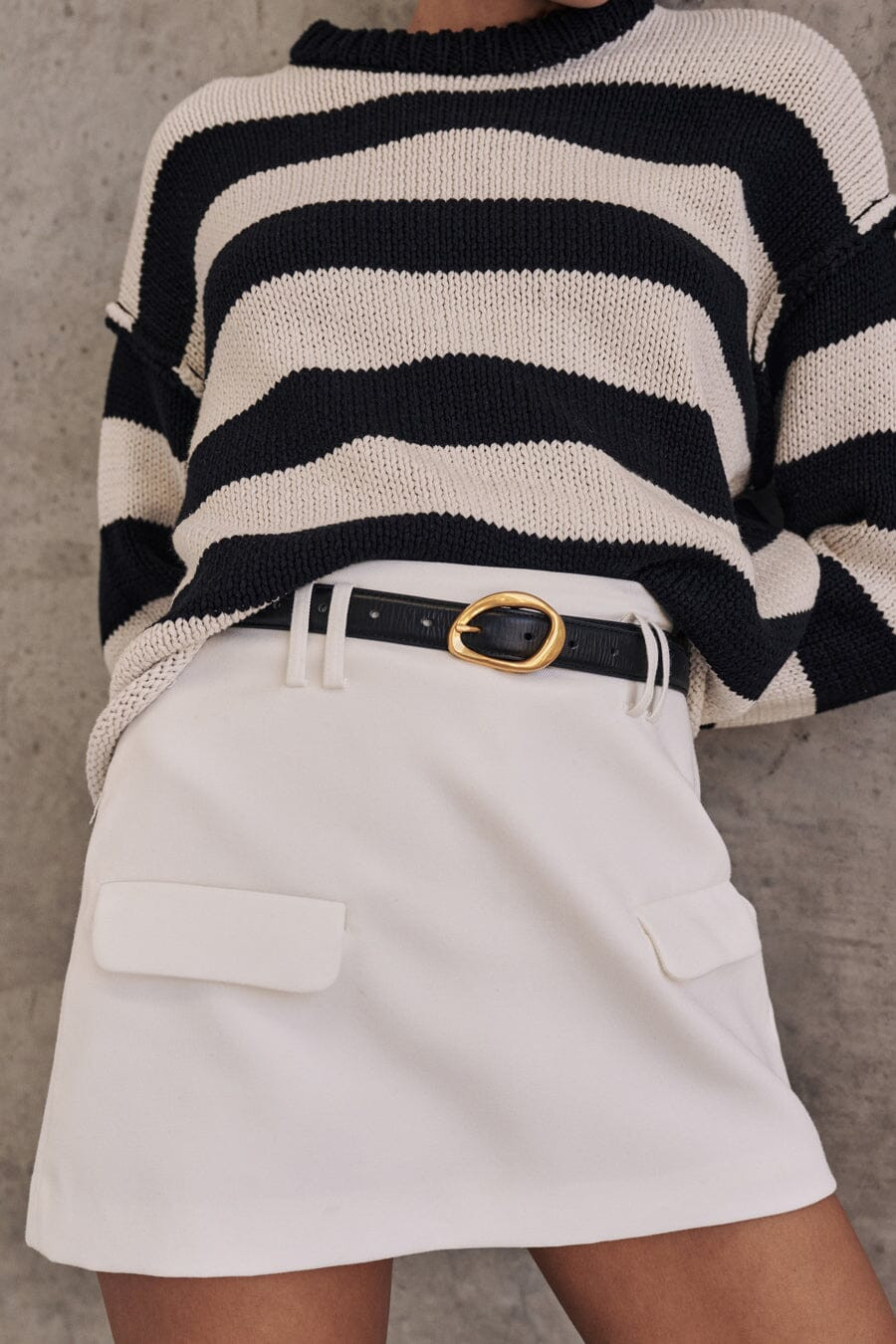 MARGOT BLACK LEATHER BELT | DISSH