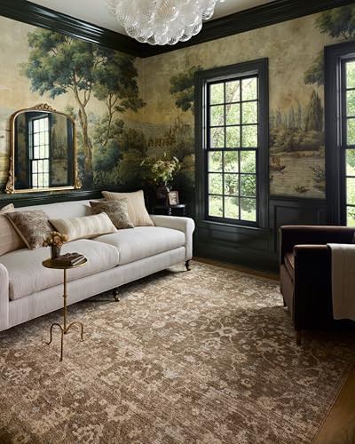 Loloi Chris Loves Julia Palma Collection PLM-09 Brown/Earth 9'-6" x 13'-1" Fringe Area Rug Vintag... | Amazon (US)