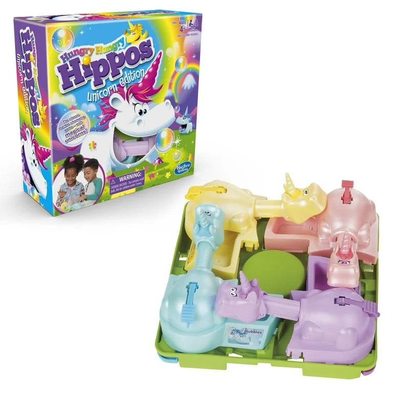 Hungry Hungry Hippos Unicorn Edition Board Game | Walmart (US)