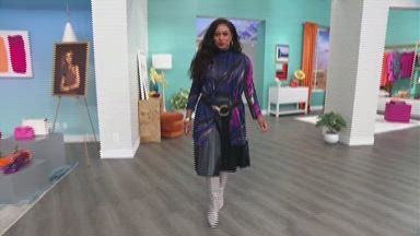 IMAN Global Chic Pleated Faux Leather Skirt - 23252438 | HSN | HSN