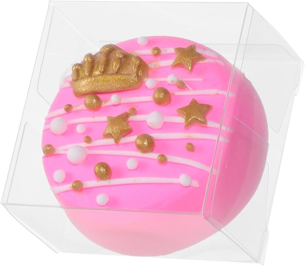 RomanticBaking 50Pack 2 x 2 x1.2 Inches Plastic Clear Single Macaron Box Party Favor Bakery Boxes... | Amazon (US)
