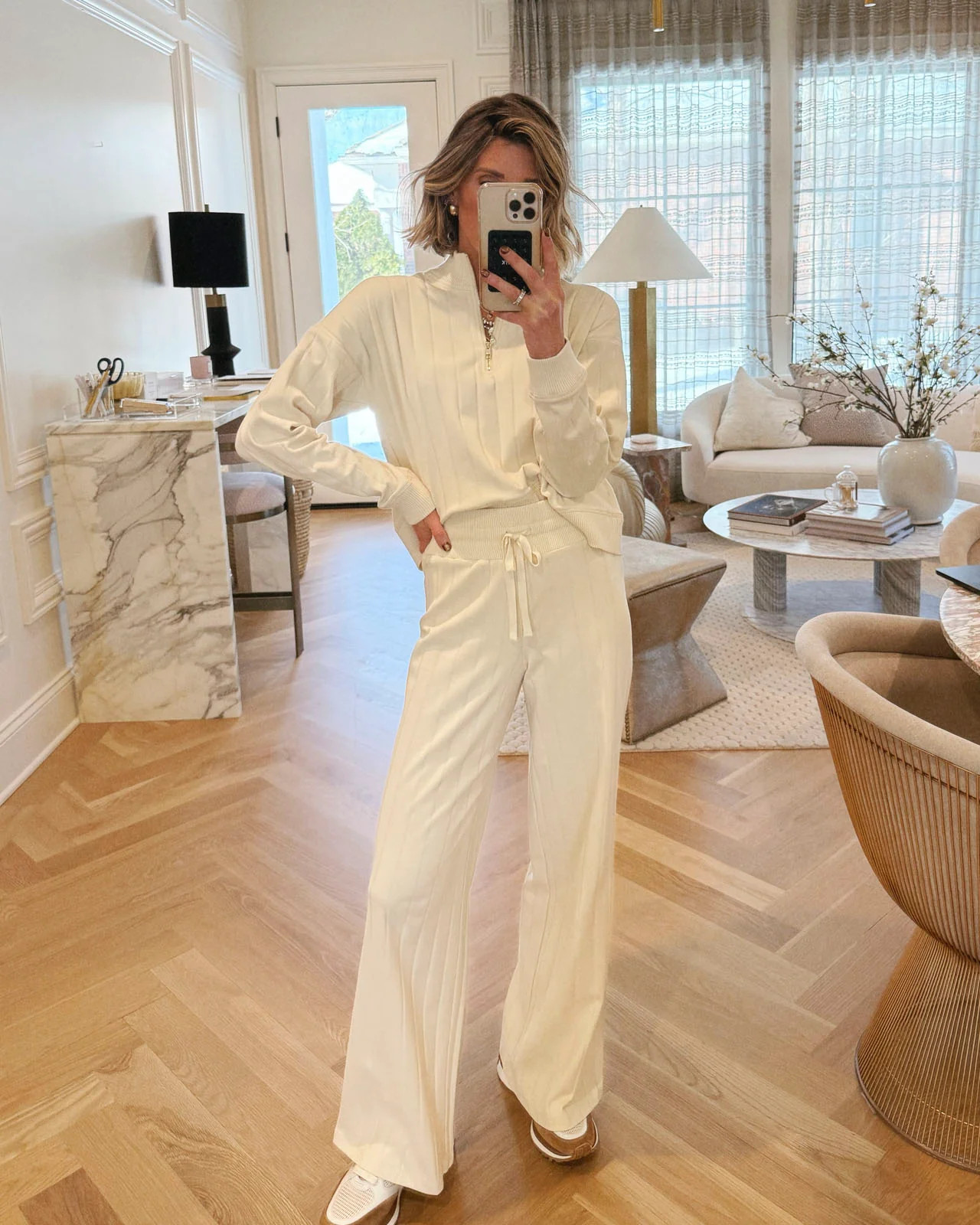 Splendid x @Cellajaneblog Wide Rib Quarter Zip | Splendid