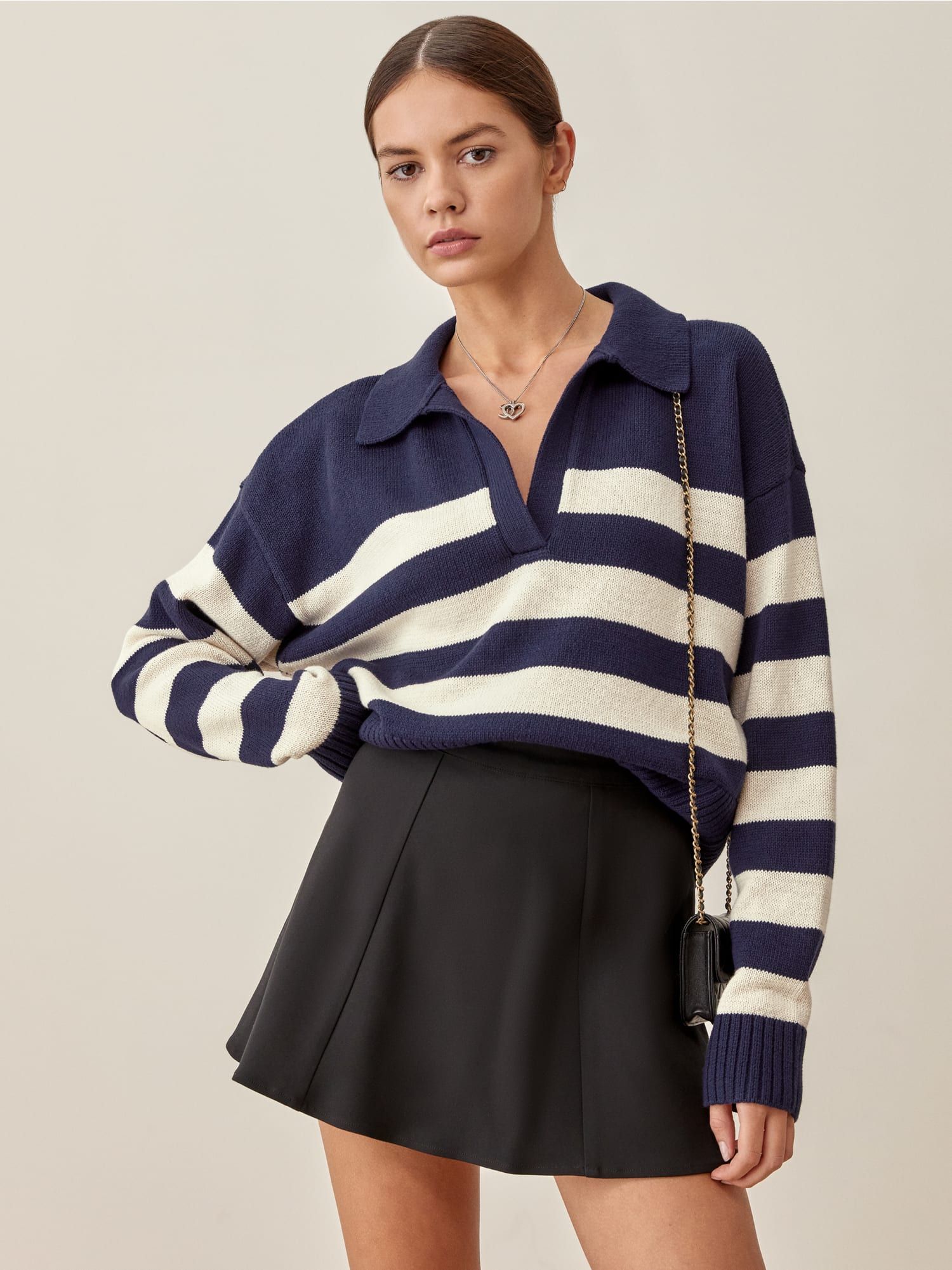 Francesco Cotton Polo Sweater | Reformation (US & AU)
